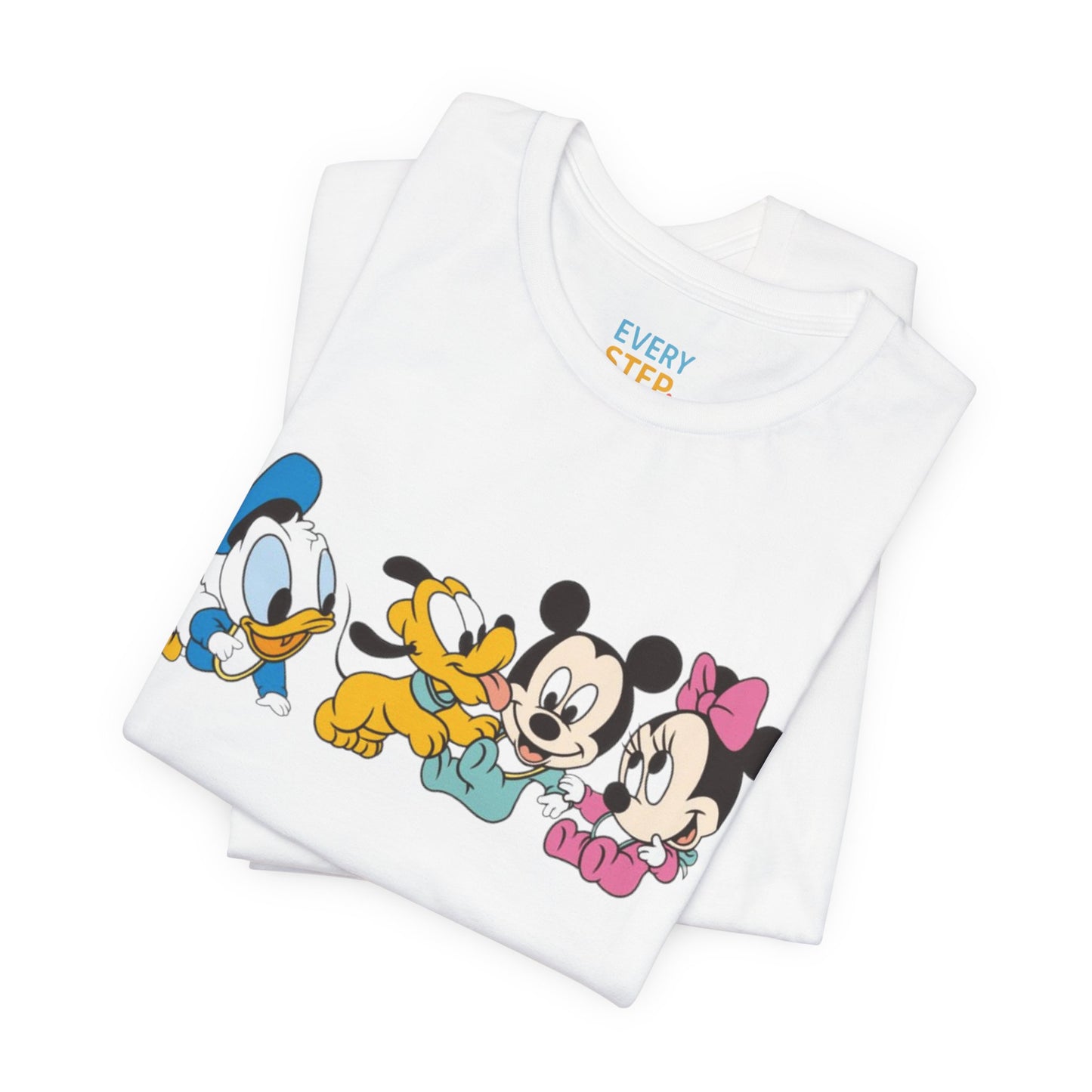 Disney Baby Characters Tee — Mickey, Minnie, Donald & Pluto Short Sleeve Shirt