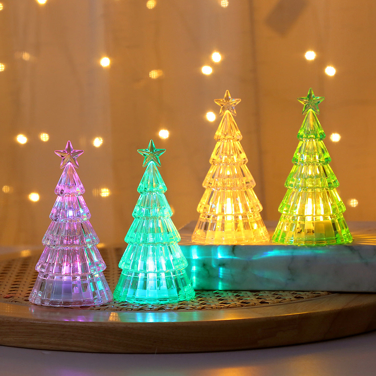 Christmas Tree Crystal Small Night Lamp