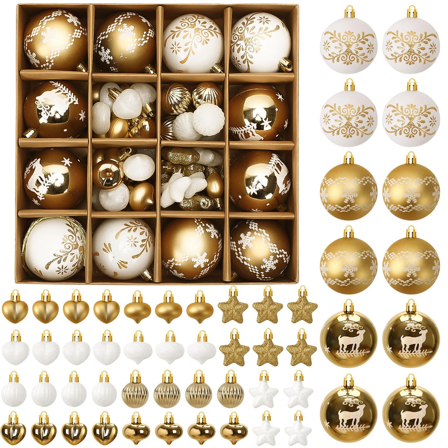 Christmas Ball Decorations 52PCS